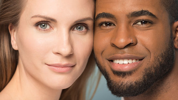 Headshot-portrait-of-smiling-diverse-fam