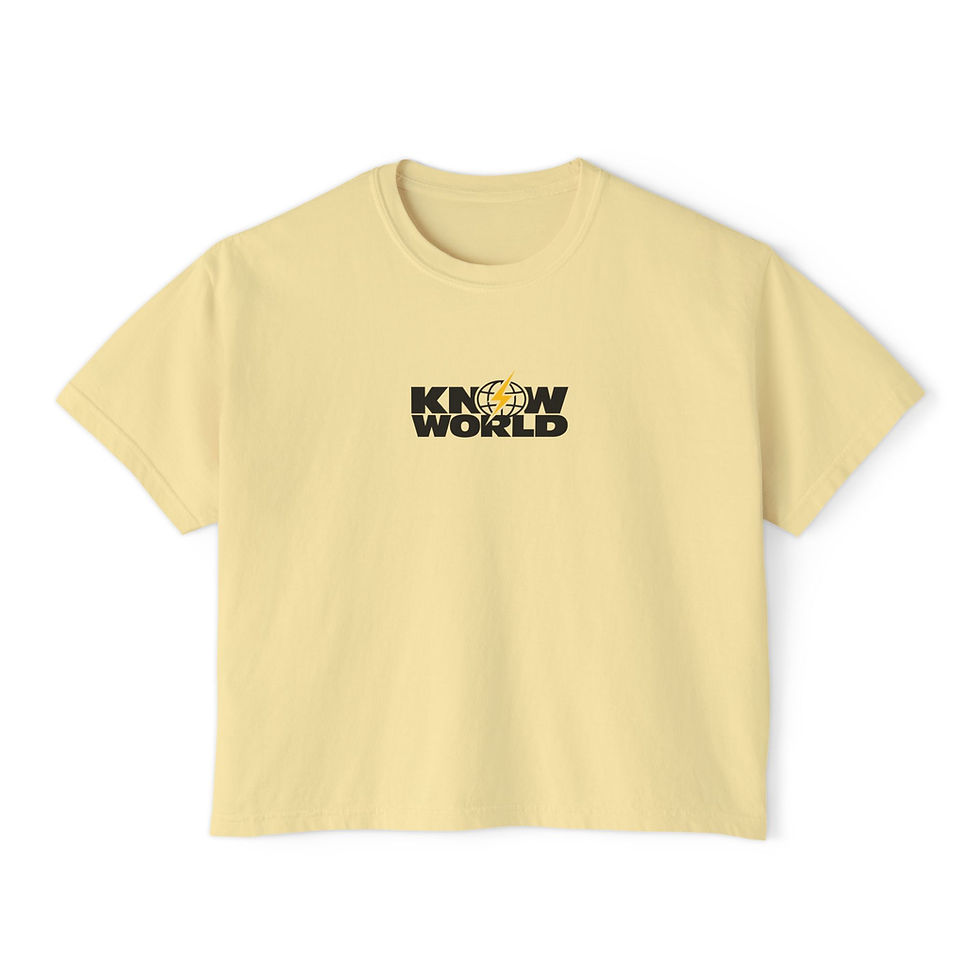 Thumbnail: Know World Classic Boxy Tee - Women's Casual Crop T‑Shirt 