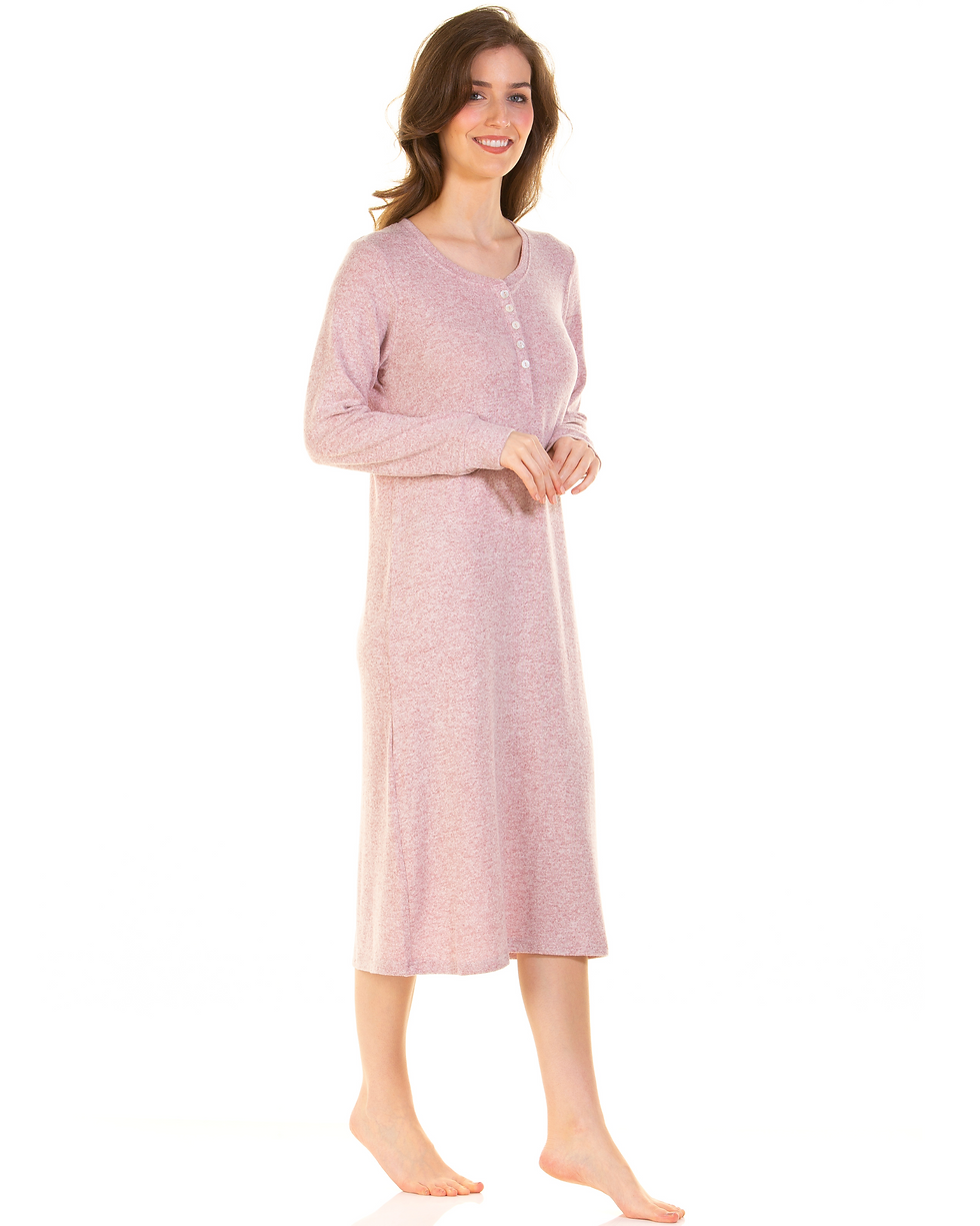 Thumbnail: Cloudknit® Collection by La Marquise Long Sleeve Nightdress