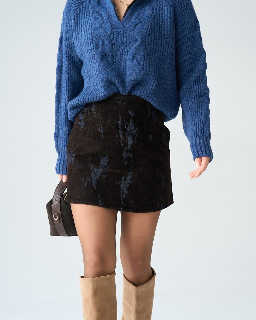 Küçük resim: Kadın Renk Geçişli Mini Etek