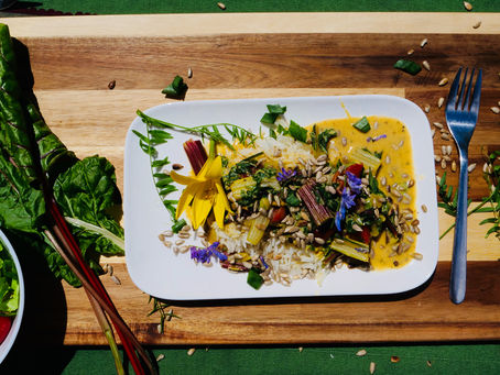 En aalt Geméis an engem neie Plat: Mangold-Curry (vegan)