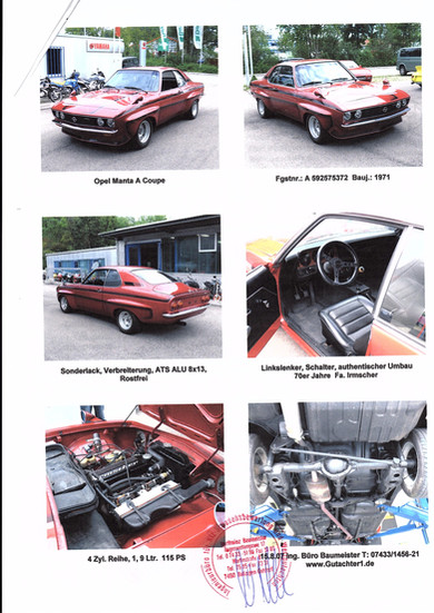 Restaurierter Opel Manta in rot, Einbecker Oldtimertage 2025
