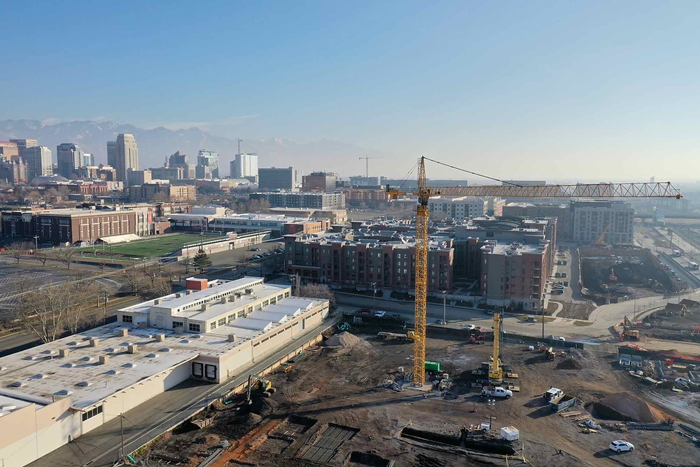Early into the Camber project, the Salt Lake City Zwick Construction team recently installed their tower crane, the largest tower crane in our history.