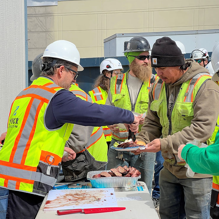 Last Friday, the project team on the Lone Peak Parkway Office in Draper, UT held a barbecue to celebrate all the progress the project has seen over the past few months. The team just finished pouring their final footings. At the barbecue, Superintendent Dan Whiting explained how construction has moved along smoothly and the project is on-schedule for completion in December.