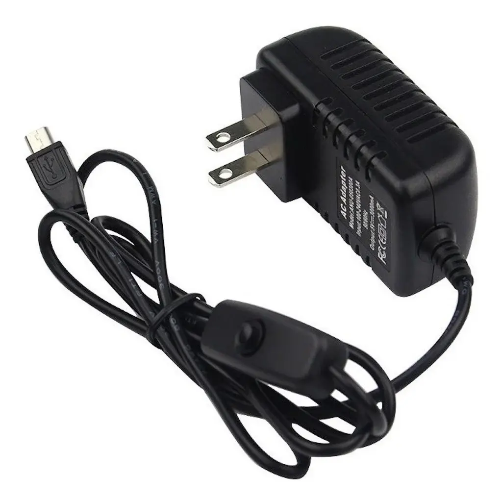 Cargador micro USB 5V 3A con interruptor