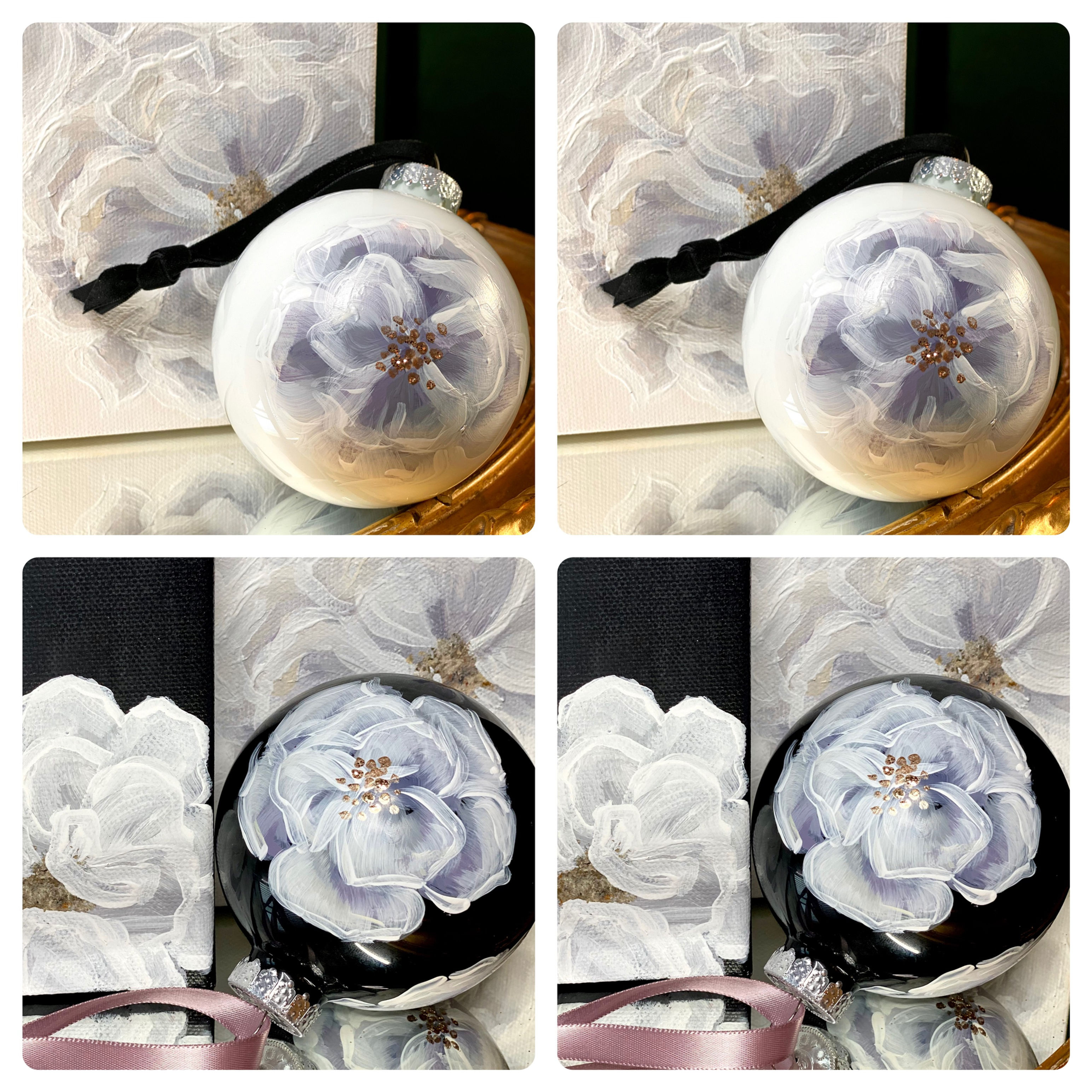 SET OF 4 ORNAMENTS/HOLLYWOOD: MABEL, ETTA