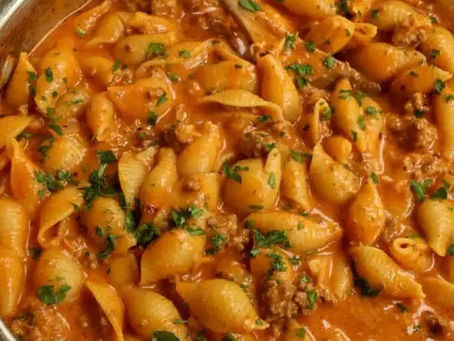 Cheesy Broccoli “Hamburger Helper” Pasta.