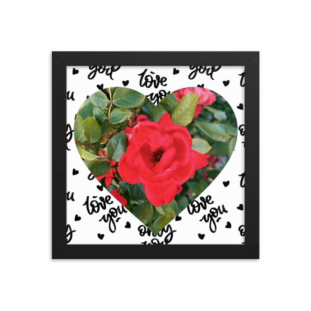 “Love” PopHeart Framed Poster