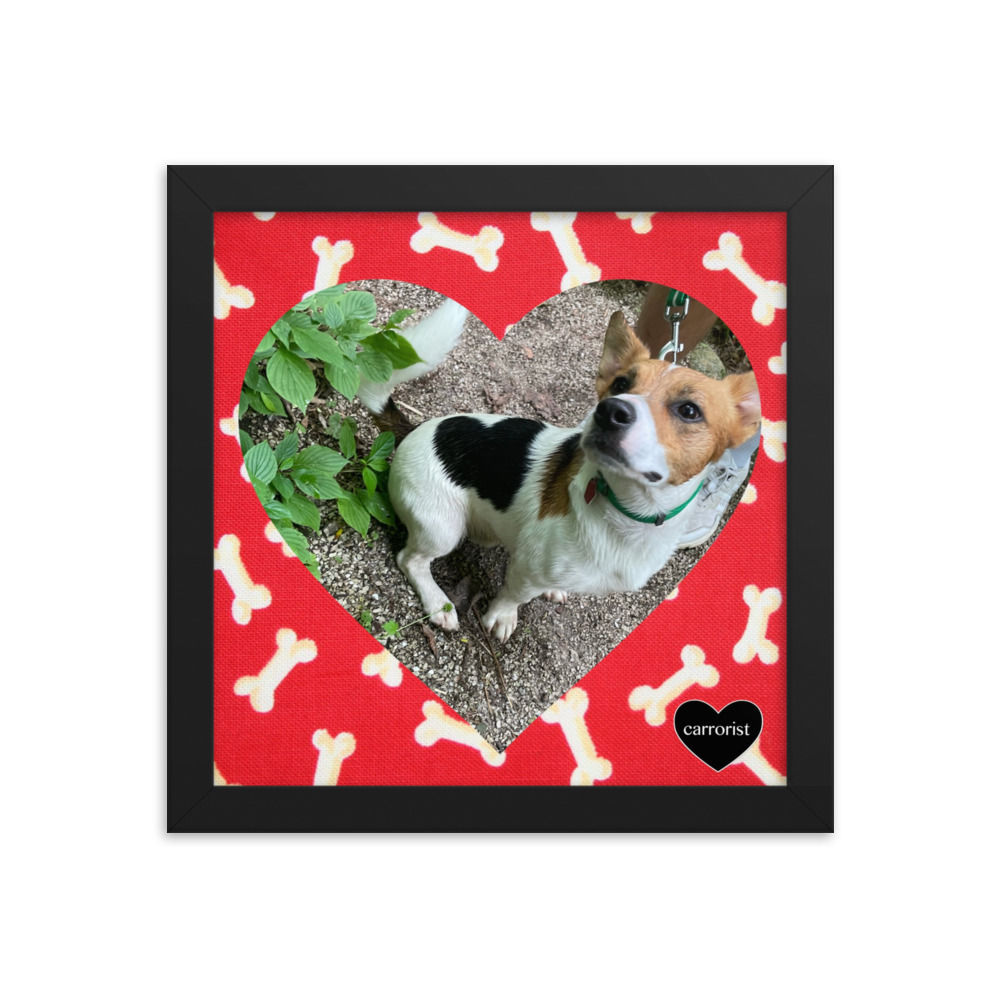 Pop Heart Poster "I Love Dogs" (framed)