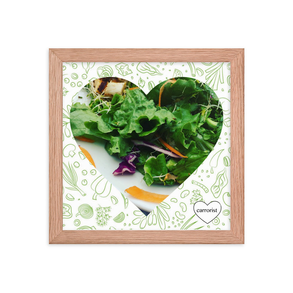 Thumbnail: Pop Heart Poster "I Love Salad" (framed)