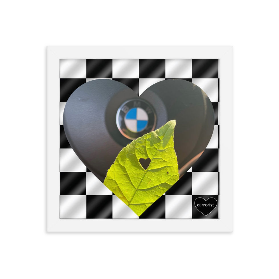 Thumbnail: Pop Heart Poster "I Love Racing" (framed)