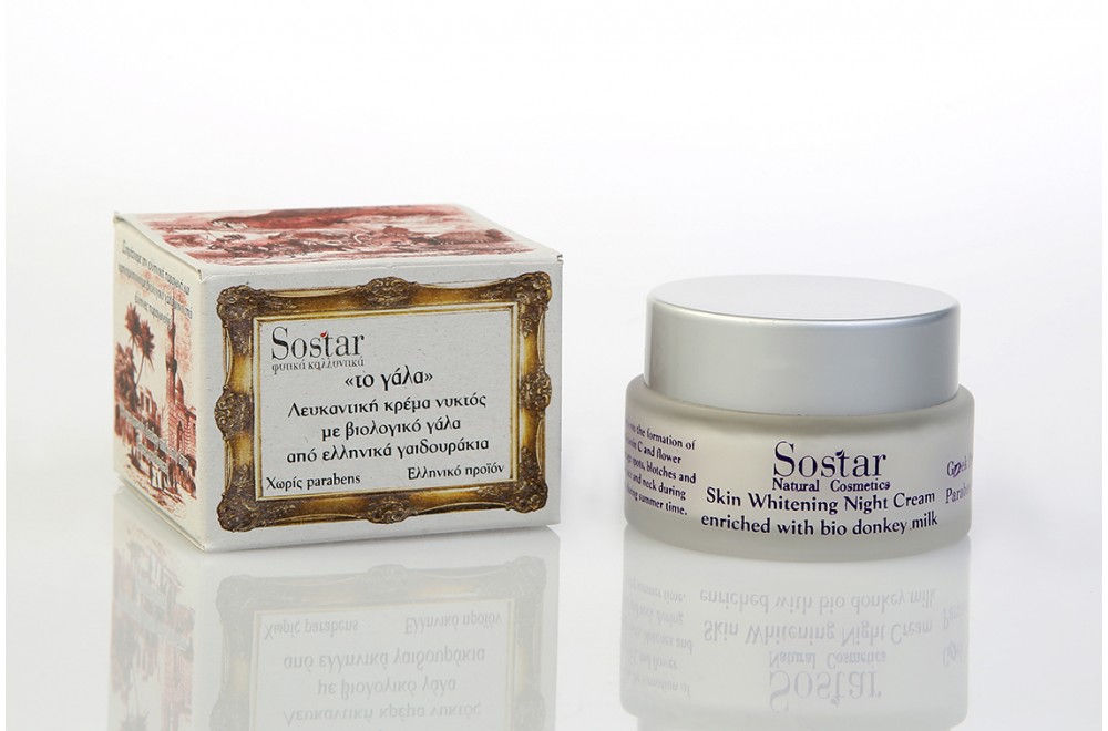 Sostar "The Milk" Skin Whitening Night Cream with Organic Donkey Milk, 50ml