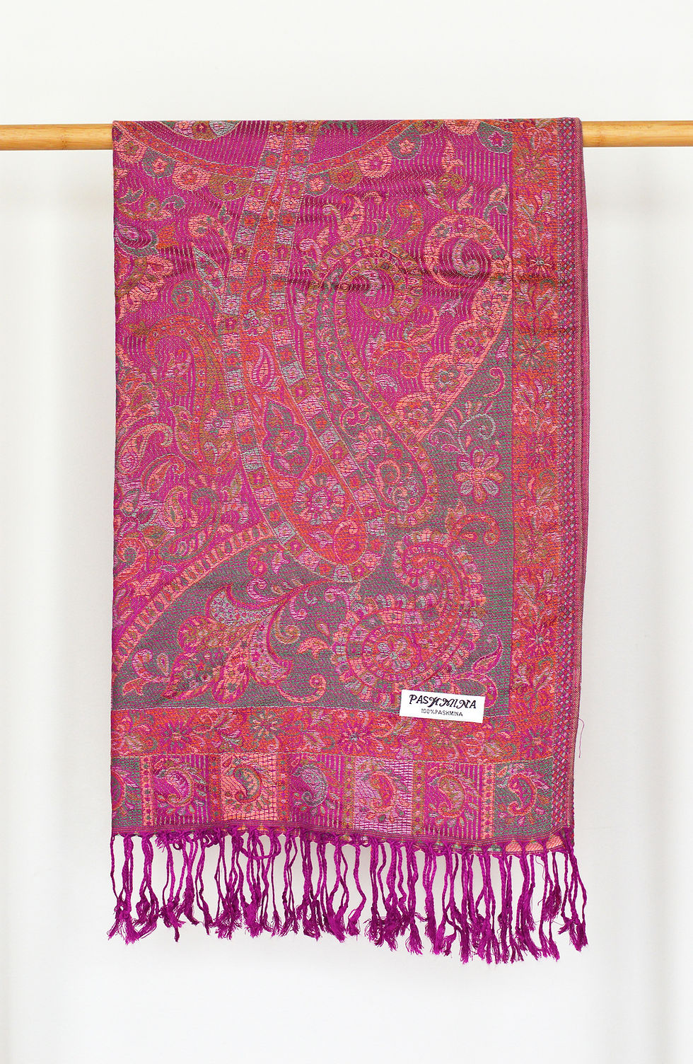 Thumbnail: Pashmina - Pink & Purple Paisley