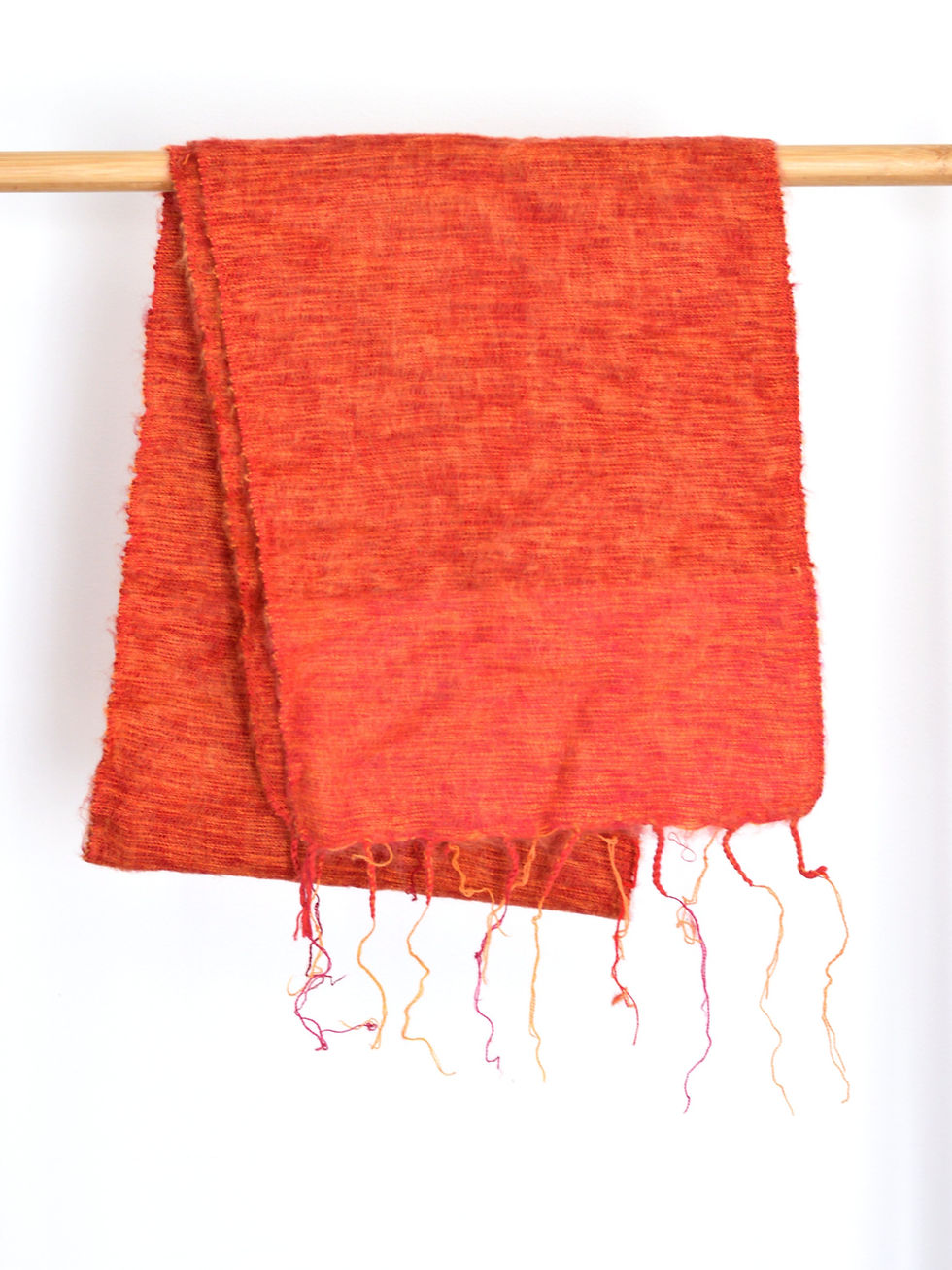 Thumbnail: Small Wool & Acrylic Blend Scarf - Orange