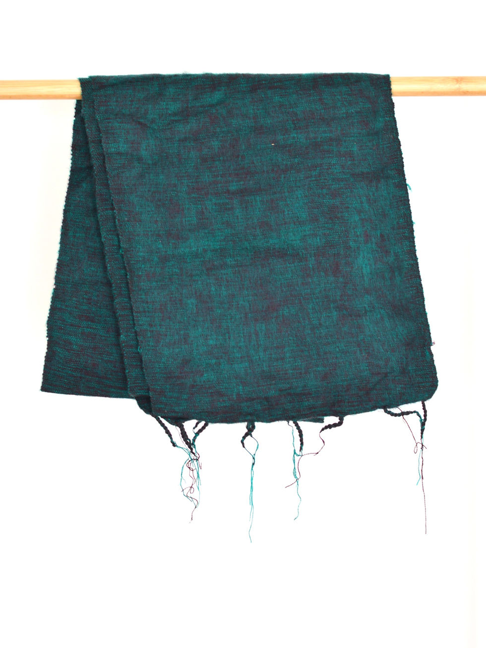 Thumbnail: Small Wool & Acrylic Blend Scarf - Deep Green