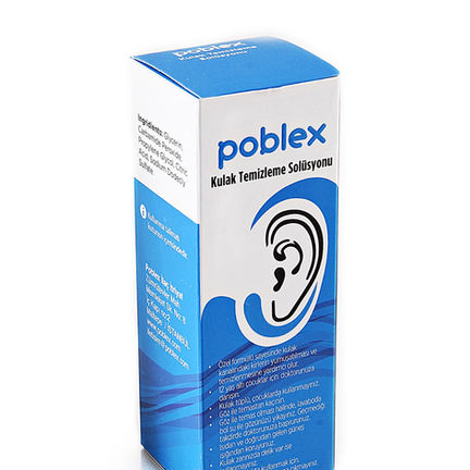 Poblex Kulak Temizleme Spreyi ürününün kutulu görünümü.