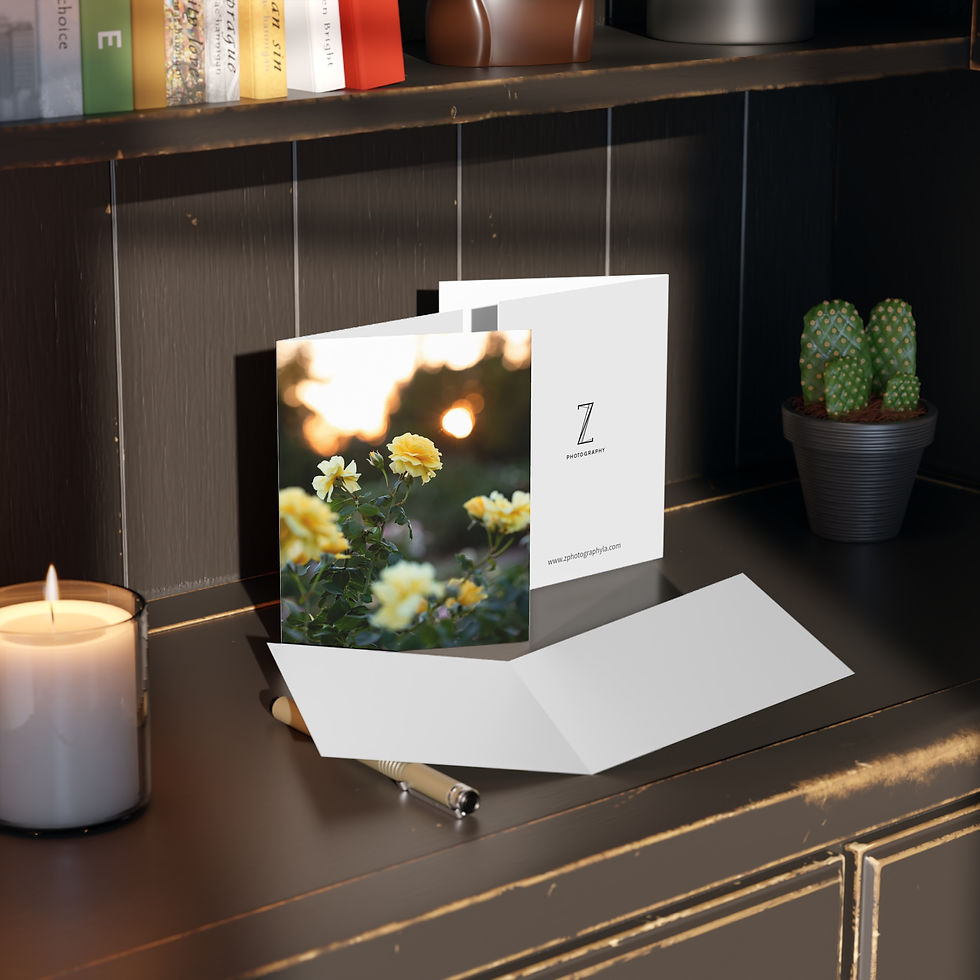 Thumbnail: Greeting Cards Set - Yellow Roses at Sunset