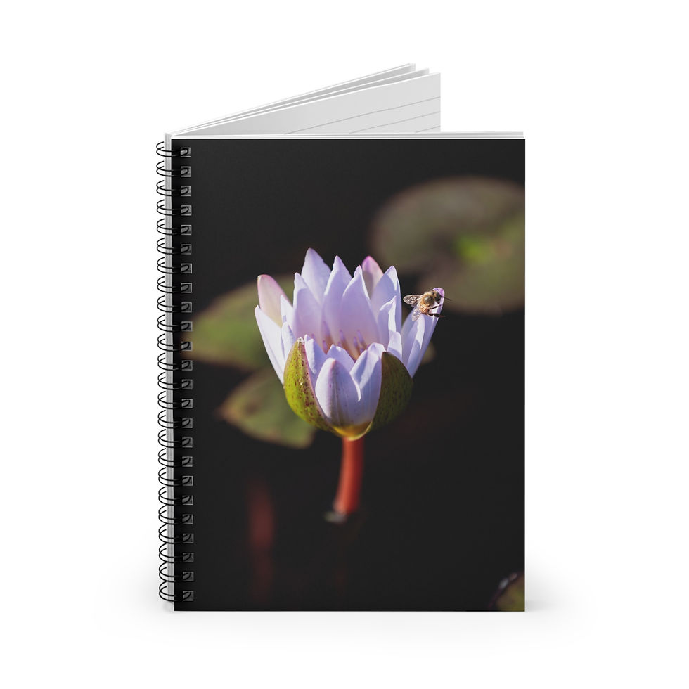Thumbnail: Spiral Notebook (Ruled Line)- Bee & Water Lily