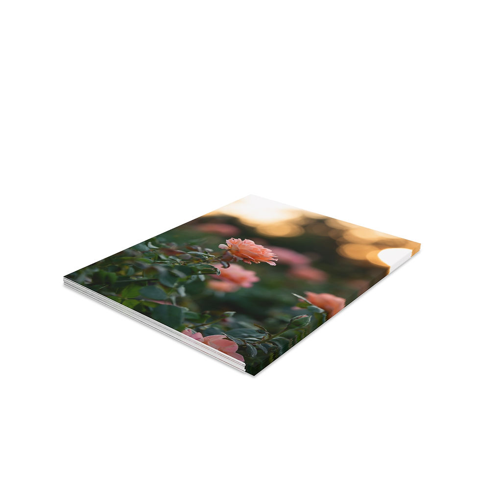Thumbnail: Greeting Cards Set - Rose Garden at Sunset