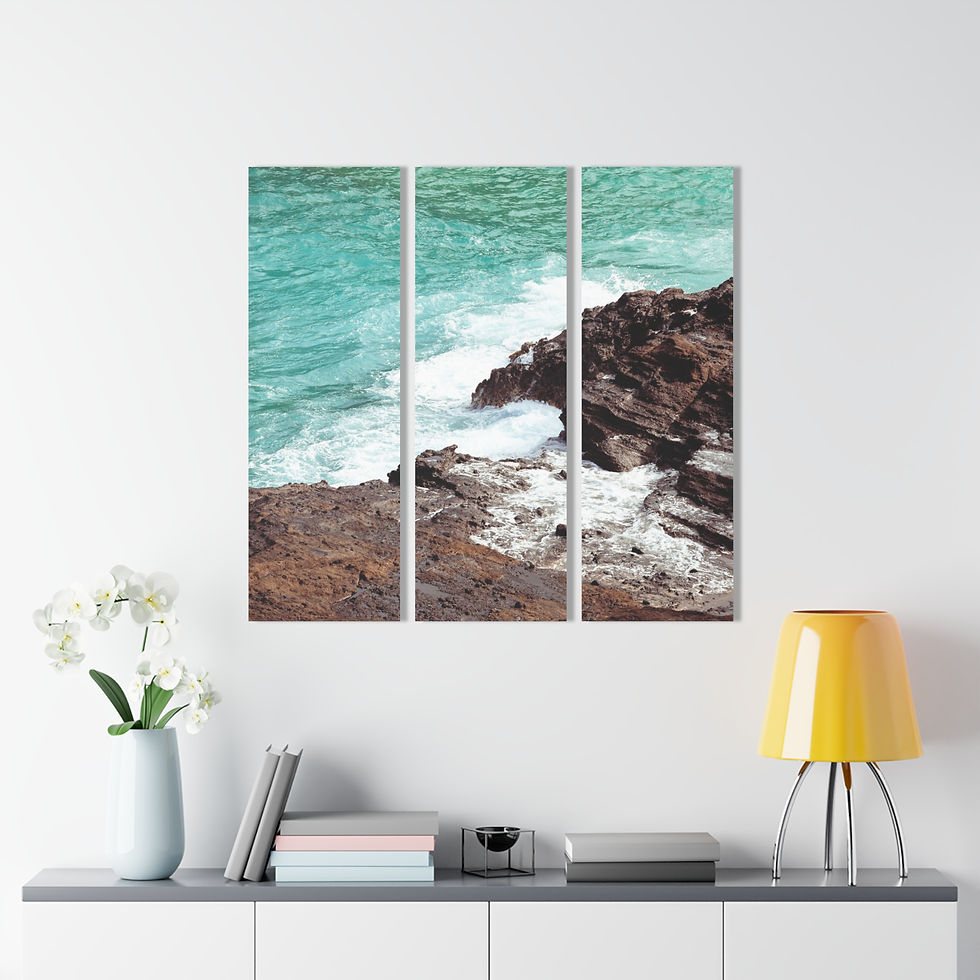 Thumbnail: Acrylic Print - Honolulu Coastal Waters Triptych 