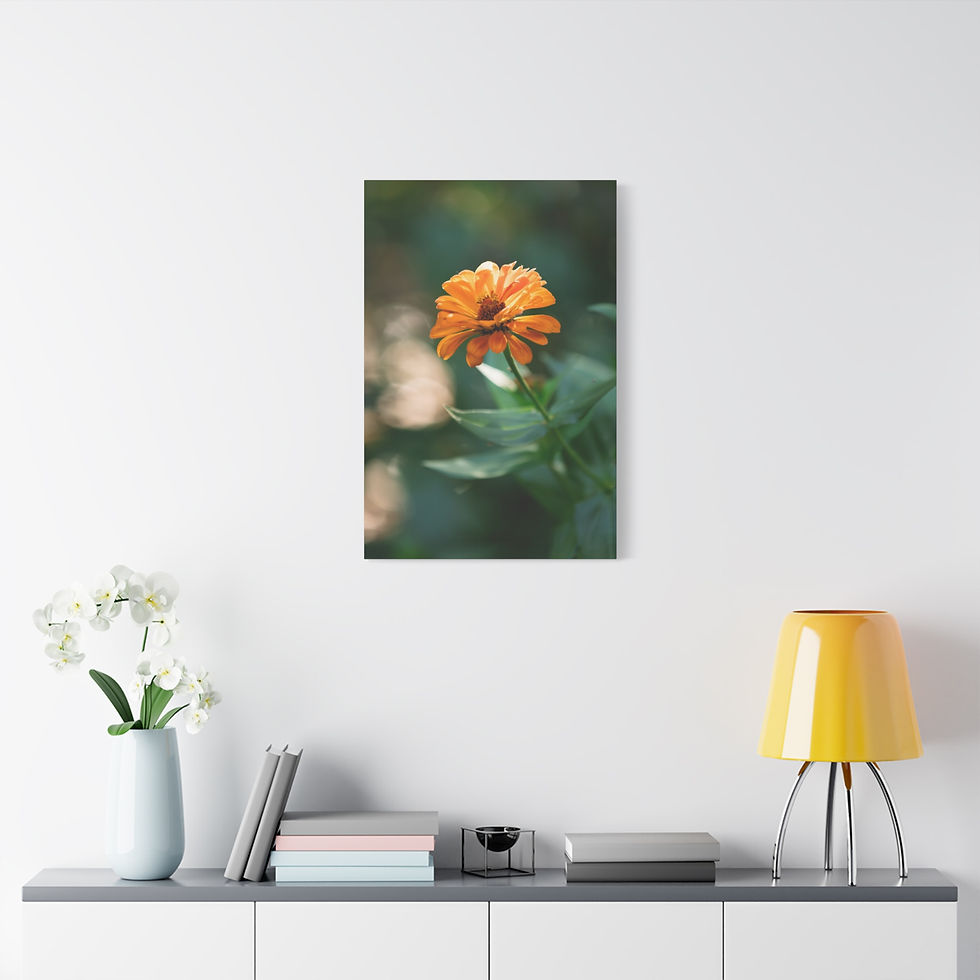 Thumbnail: Vertical Canvas Print- Orange Flower