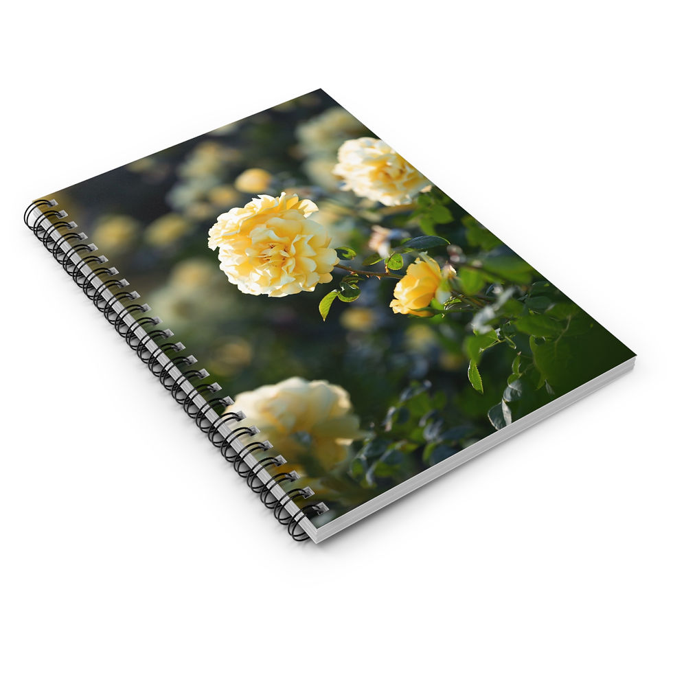 Thumbnail: Spiral Notebook (Ruled Line)- Yellow Roses