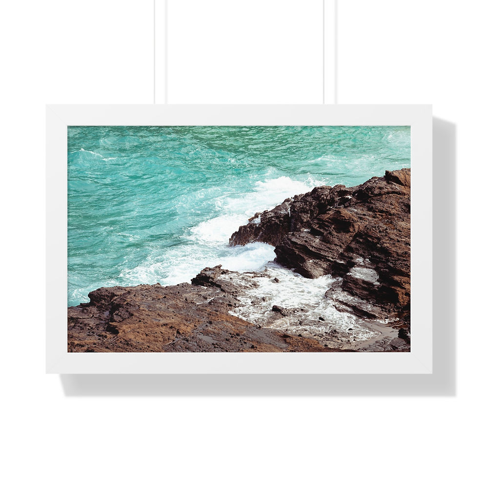 Thumbnail: Framed Horizontal Print - Beautiful Coastal Waters of Oahu