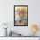 Thumbnail: Framed Vertical Print - Butterfly & Purple Flowers