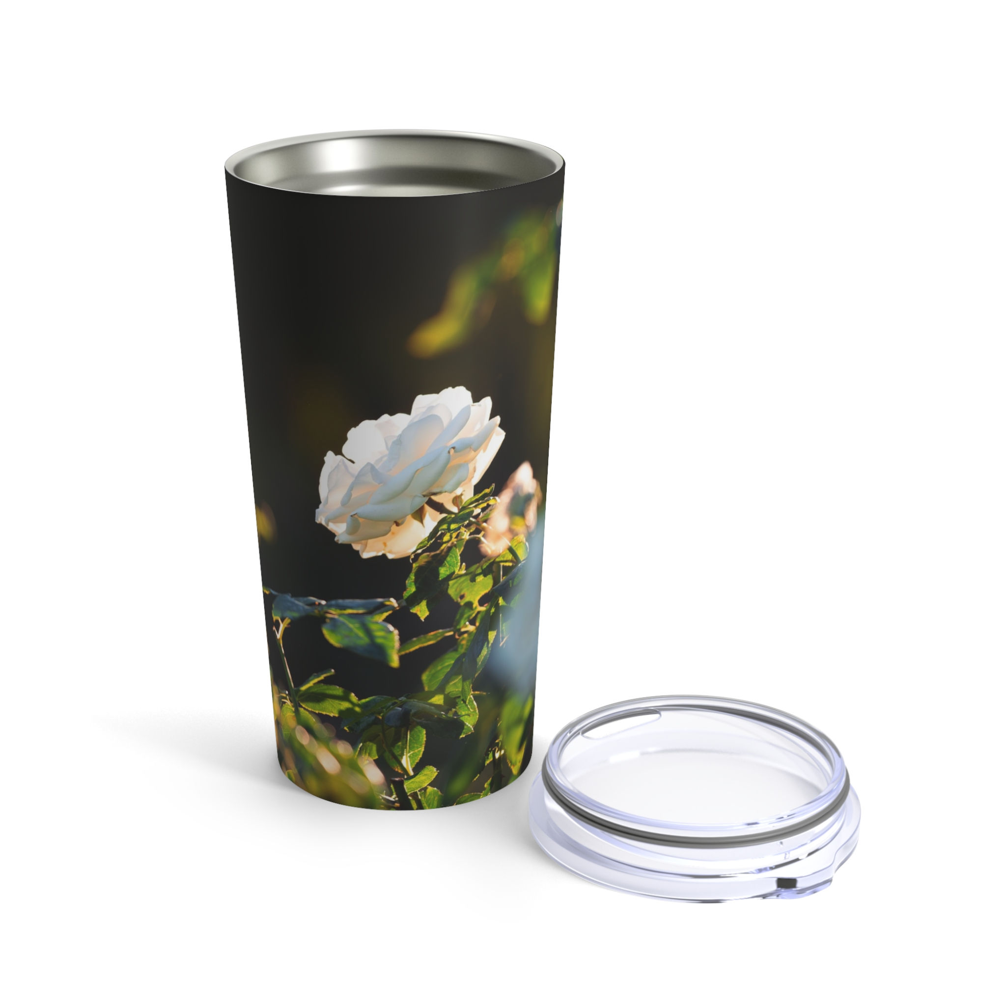 Tumbler 20oz- White Roses