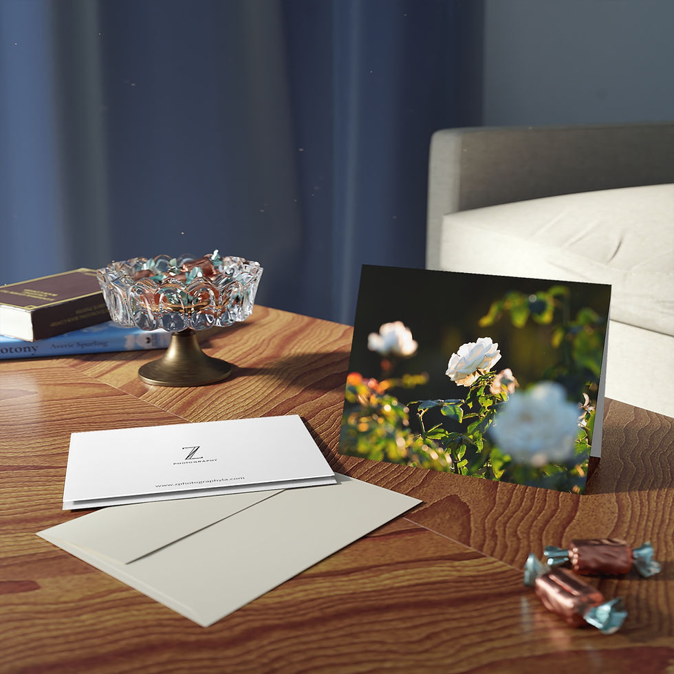 Thumbnail: Greeting Cards Set - White Roses