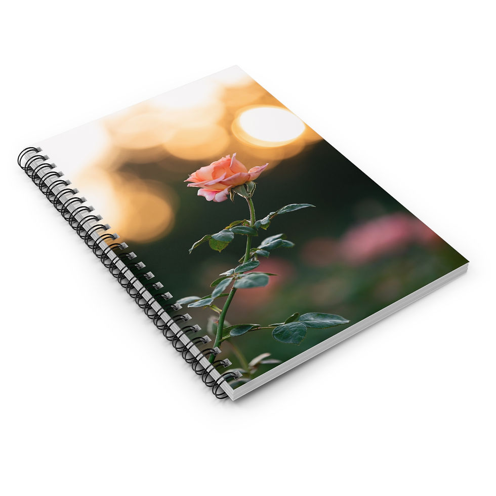 Thumbnail: Spiral Notebook (Ruled Line)- Rose at Sunset
