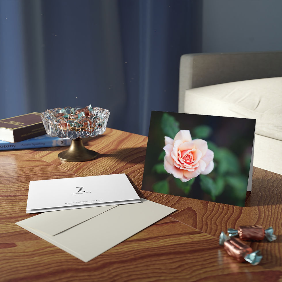 Thumbnail: Greeting Cards Set - Pink Rose