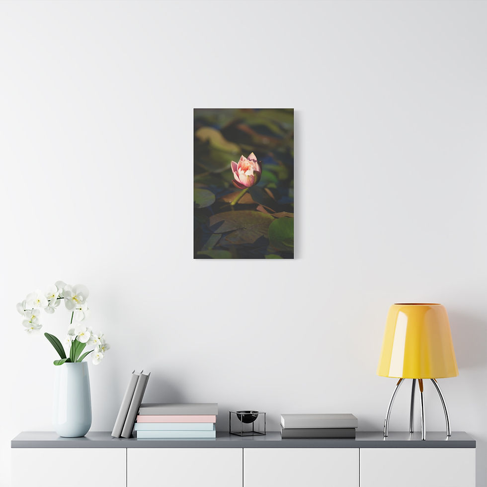 Thumbnail: Vertical Canvas Print- Water Lily