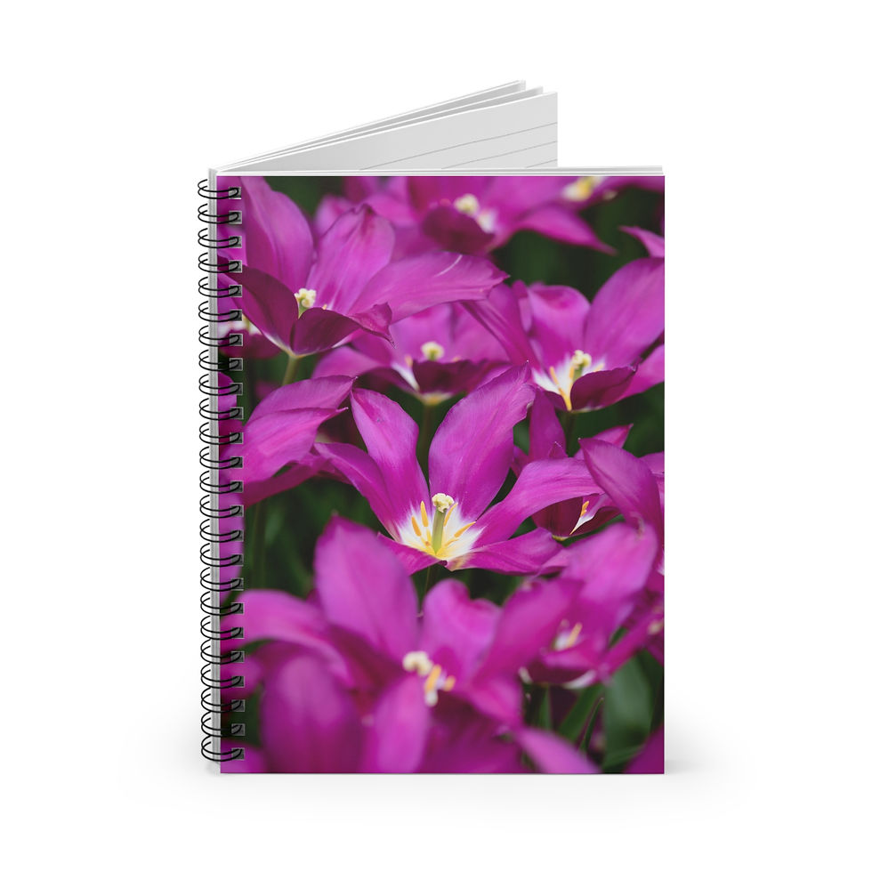 Thumbnail: Spiral Notebook (Ruled Line)- Purple Flowers