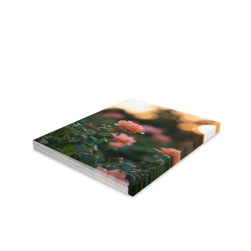 Thumbnail: Greeting Cards Set - Rose Garden at Sunset