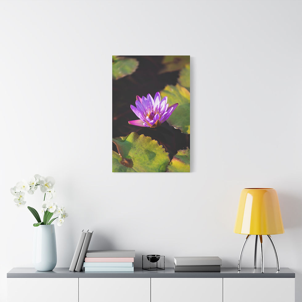 Thumbnail: Vertical Canvas Print- Water Lily