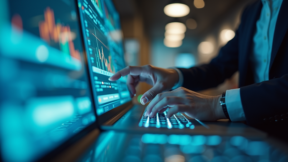 Eye-level view of a user interacting with a digital interface