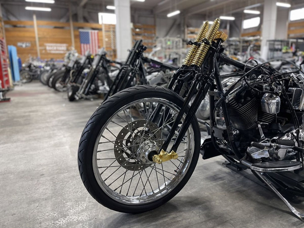 サムネイル： Original 74 Springer Fork 19inc当店オリジナル 74スプリンガーフォーク１９【Black/Gold】