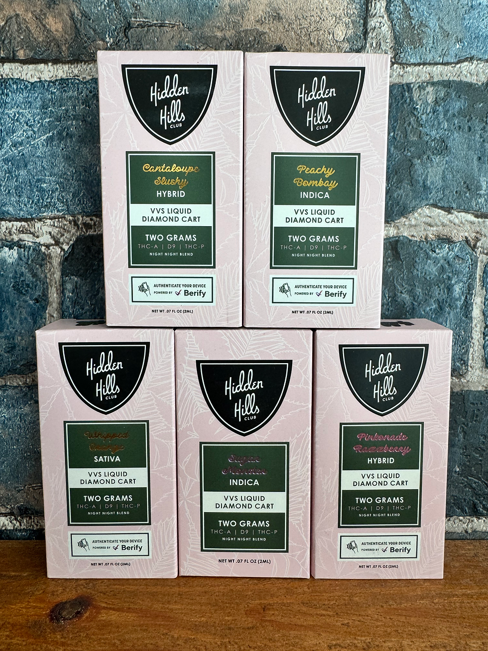 Hidden Hills Night Night Blend Liquid Diamonds 2 Gram Cart. 
