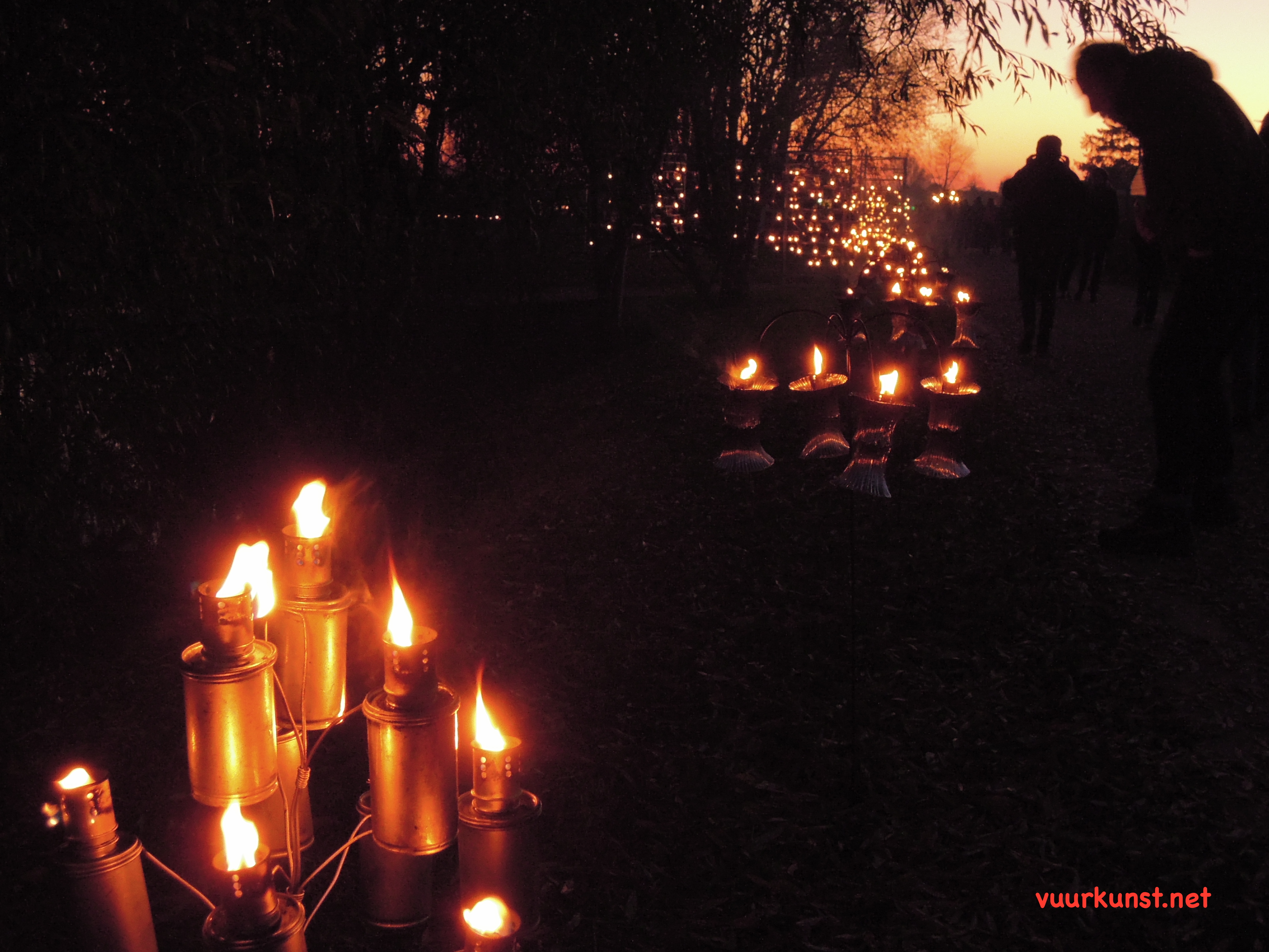 vuur aan parcours