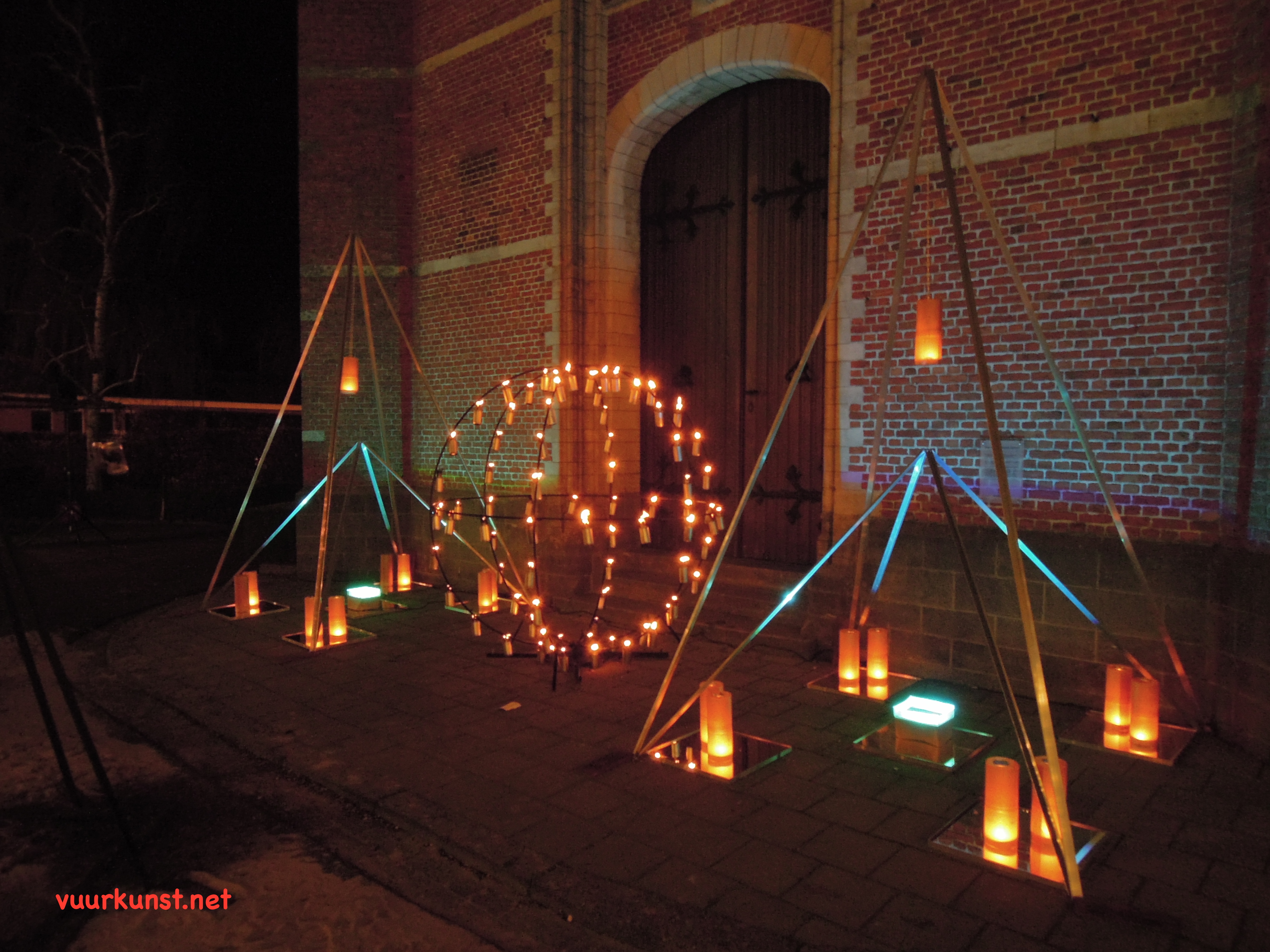 vuurfakkelbol & Hoge-dubbele piramide