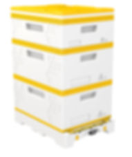 HiveIQ three story insulated beehive kit with thermal walls and integrated bottom board