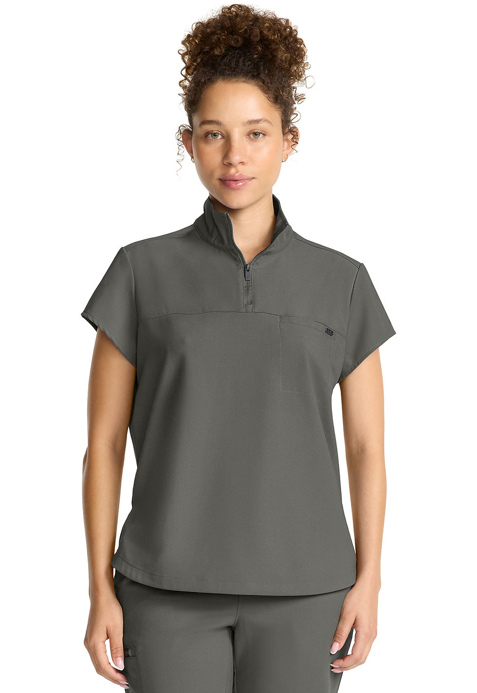 Thumbnail: Healing Hands - Quest - Women's Partial Zip Stand Collar  Bella Top