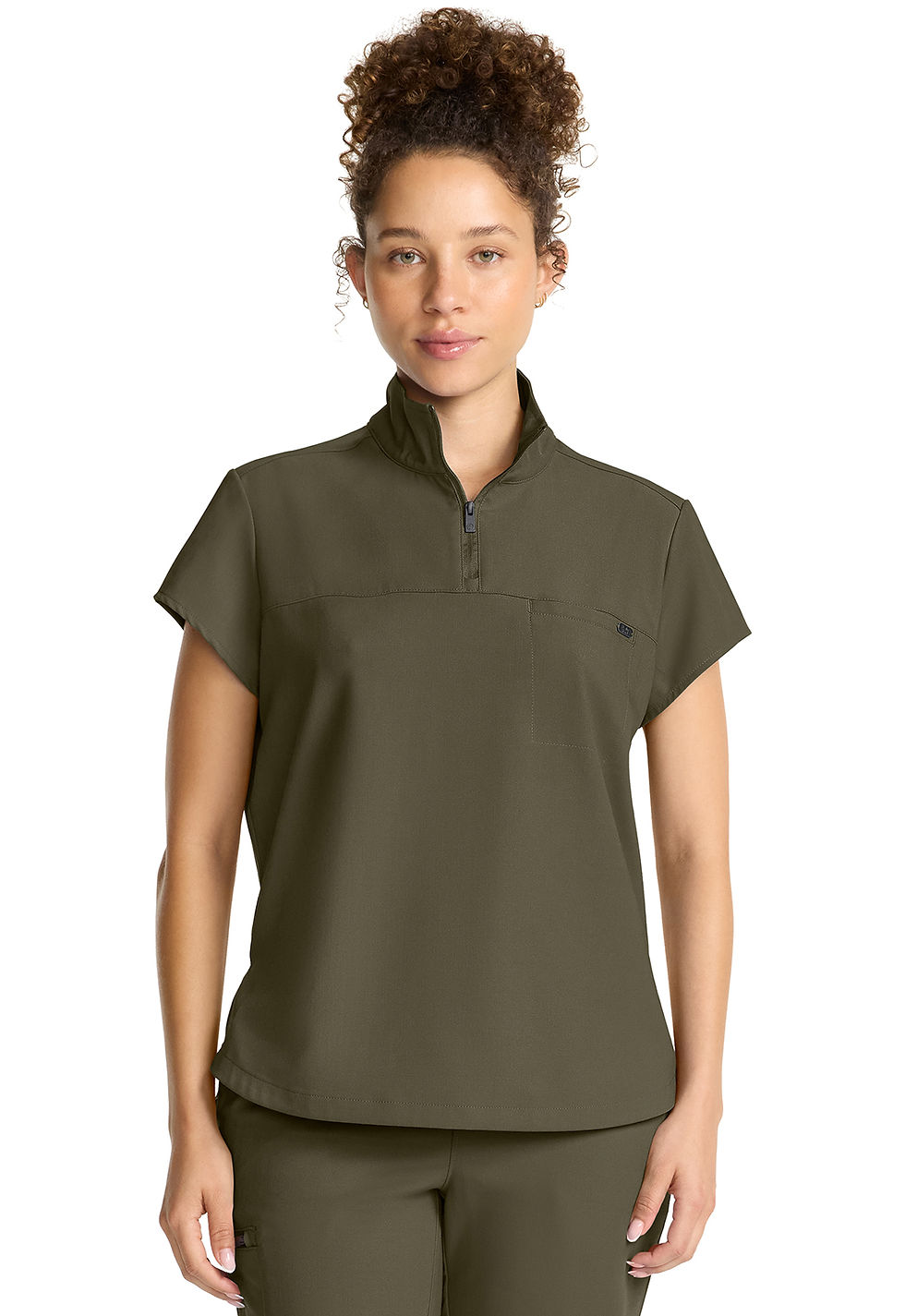 Thumbnail: Healing Hands - Quest - Women's Partial Zip Stand Collar  Bella Top