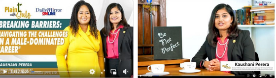 Ms. Kaushani Perera, WiLAT SL EXCO Member Featured in Plain T with Sulo – 17th November 2023