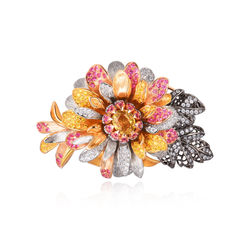 春花黄宝石胸针2