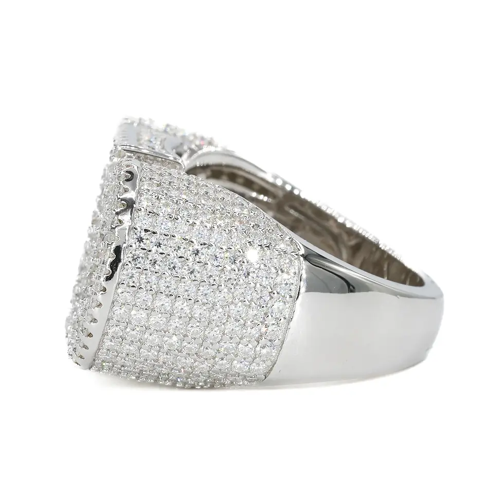 Thumbnail: BAGUETTE CEO ICED VVS MOISSANITE DIAMOND RING