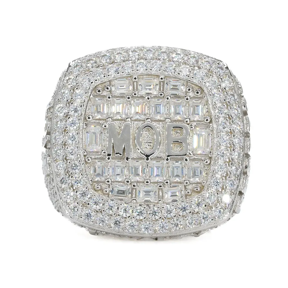 Thumbnail: MOB ICED VVS MOISSANITE DIAMOND RING