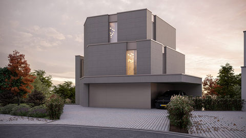 Villa moderne à Luxembourg par Perspective Architects.