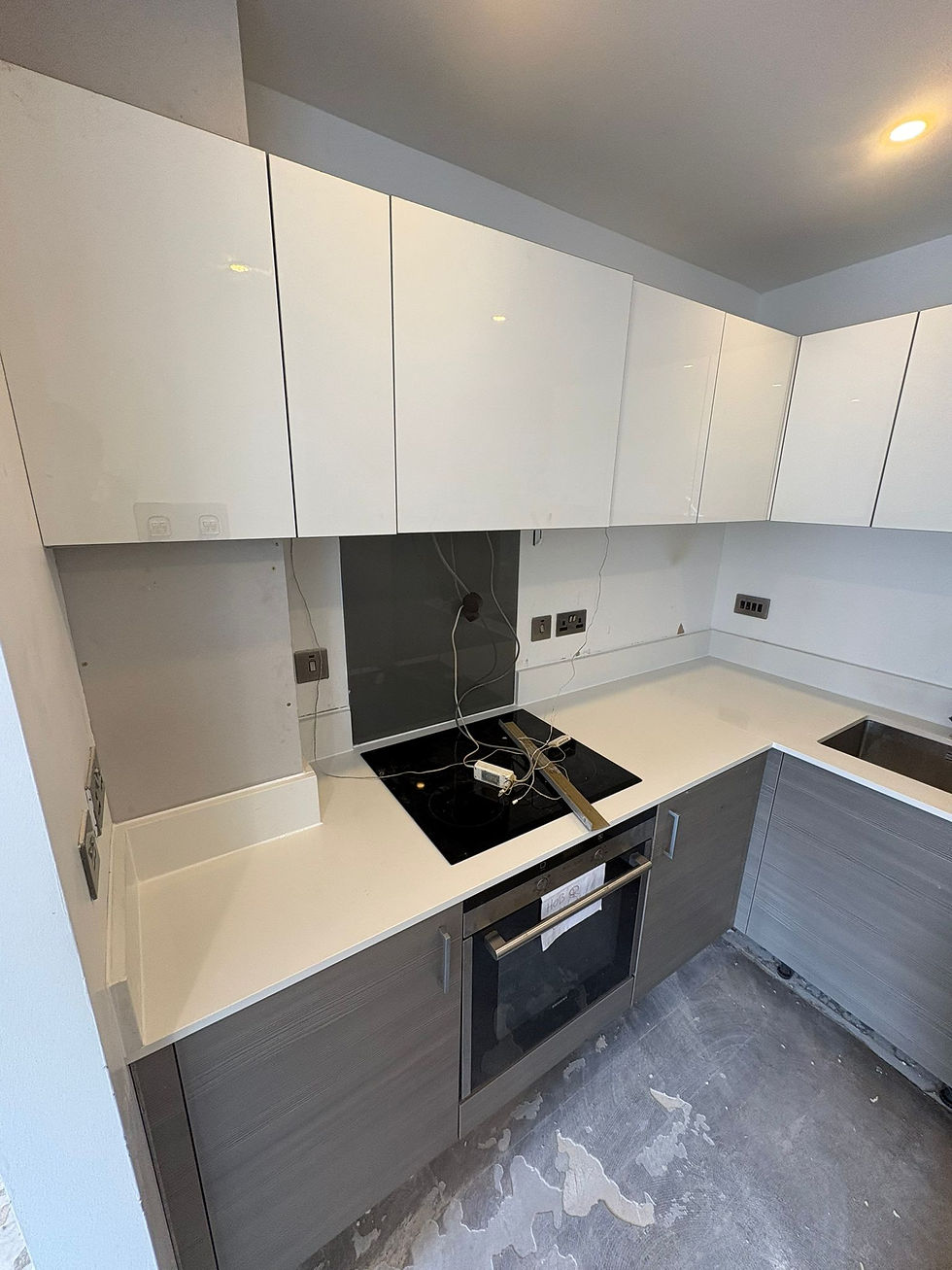 Kitchen repair and new cupboards installed after water damage in Brookmans Park